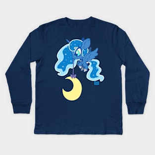 Pastel Pony Princess of the Moon Kids Long Sleeve T-Shirt